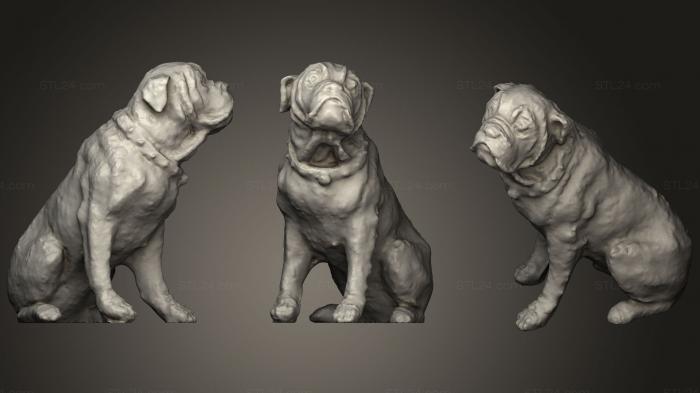 Animal figurines (Bull Mastiff, STKJ_0775) 3D models for cnc